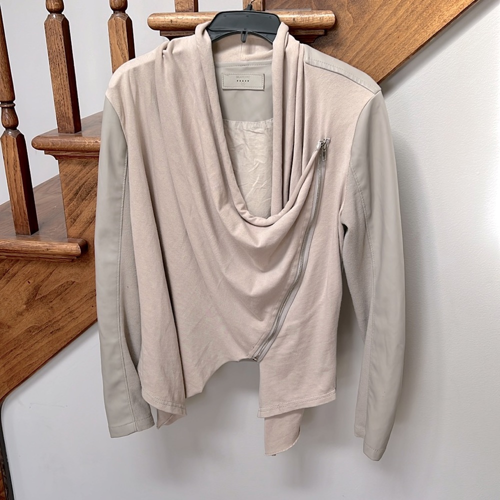 GUC BLANKNYC FAUX LEATHER AND COTTON JACKET